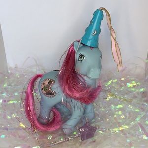 My Little Pony Princess Sapphire with Tinsel Hair 1987 RARE with Crown & Wand